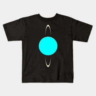 Minimalistic Gold Uranus Planet Kids T-Shirt